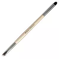 Кисть макияжная двухсторонняя Mokko скошенная для бровей с аппликатором Irisk (Ириск)