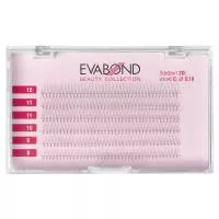 Пучки для наращивания безузелковые, 2 волоска, Ø0,10 MIX (01 С-изгиб)