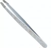 Пинцет для бровей Solinberg 2218,наклонное окончание с четкими гранями,цветной