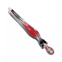 Пинцет для бровей Solinberg F-122, наклонное окончание с четкими гранями,цветной  Вомэн