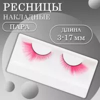 Ресницы накладные пучки розовые