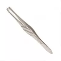 Пинцет для бровей Solinberg SSG-52 (ручная заточка), полированный, со скосом,рефленая ручка