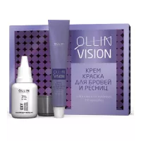 OLLIN VISION SET black (черный) Крем-краска для бровей и ресниц 20мл+20мл (в наборе)