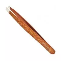 Пинцет для бровей Solinberg G14M1з (ручная заточка), цветной, наклонное окончание